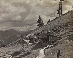 Álbum "Meine weltkriegs - Erinnerungen South-West Front (Caríntia, Itália, Tirol do Sul) (My world war - memories of the South-Western Front in Carinthia, Italy, Trentino-Alto Adige) 31/03/1915-12/11/1918 - Josef Zohles Wien ": quartel militar no Al