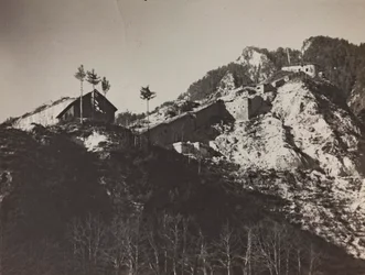 Álbum "Meine weltkriegs - Erinnerungen South-West Front (Caríntia, Itália, Tirol do Sul) (My world war - memories of the South-Western Front in Carinthia, Italy, Trentino-Alto Adige) 31/03/1915-12/11/1918 - Josef Zohles Wien ": Forte Hensel (foto a p/b)