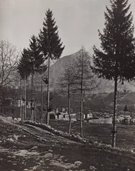 Álbum "Meine weltkriegs - Erinnerungen South-West Front (Caríntia, Itália, Tirol do Sul) (My world war - memories of the South-Western Front in Carinthia, Italy, Trentino-Alto Adige) 31/03/1915-12/11/1918 - Josef Zohles Wien ": escombros de Pliczna (foto a