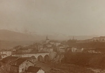 Álbum "Meine weltkriegs - Erinnerungen the South-West Front (Carinthia, Italien, South Tyrol) (A minha guerra mundial - memórias da Frente Sudoeste na Carinthia, Itália, Trentino Alto Adige) 31 / III / 1915-12 / XI / 1918 - Josef Zohles Wien ": vista de To