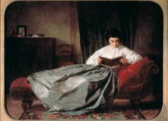 “" O replay do álbum (?) "" Pintura de Josep Duran i Riera (1849-1928). 1872. Barcelona, Museu Nacional de Arte da Catalunha.