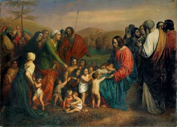 Que as crianças venham até mim (pintura sobre tela)
