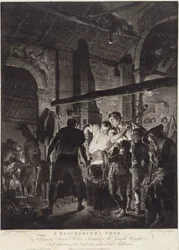 A Blacksmith&39;s Shop, gravada por Richard Earlom (1743-97)