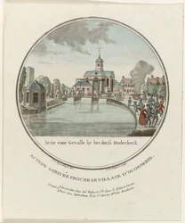 Ataque em Ouderkerk aan de Amstel, 1787 Ação para Gevalle pelo dorß Ouderkerk / Action arrivée proche le village d
