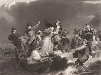 Aterragem dos Peregrinos em Plymouth Rock em 1620