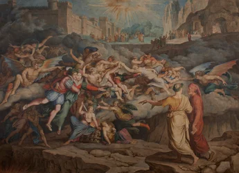 Dante e Virgílio no segundo círculo do Inferno, 1823.