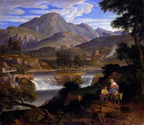 Paisagem com figuras bíblicas
