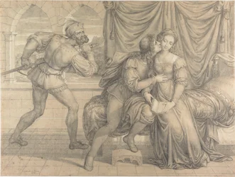 Paolo e Francesca, surpreendidos por Gianciotto Malatesta, 1809.