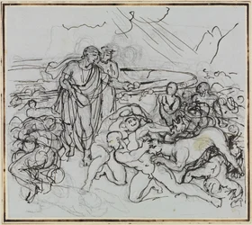 Virgílio acalma Cérbero (Inferno de Dante, canto 6, verso 13)