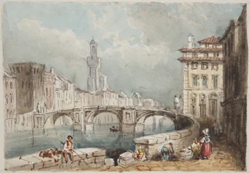 Florence, colada em Thomas Moodys Journal de uma turnê pela Suíça e Itália, 1822 (wc no papel)