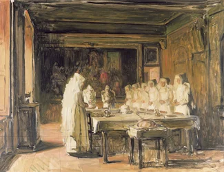 As Irmãs do Hospício de Beaune Dizendo Graça, final do século XIX