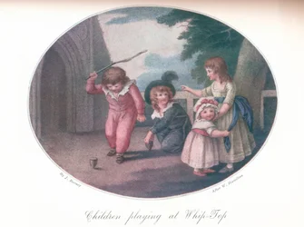 Crianças brincando no Whip-Top, 1910
