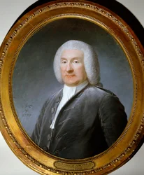 Retrato de Antoine de Sartine (1729-1801) tenente de polícia de Luís XV Pintura aquarelada de Joseph Boze (1744-1826). 1787. Versailles, Museu Chateau
