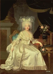 Retrato, de, louise, marie josephine, de, savoy, condessa provence