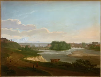 Vista de Munique com o Isar