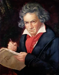 Ludwig van Beethoven (1770-1827) compondo sua &39;Missa Solemnis&39;