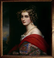 Retrato de Amalie von Schintling Pintura de Josef Karl Stieler (1781-1858) 1831 Munique. Chateau De Nymphenburg