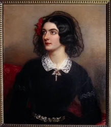 Retrato de Lola Montes ou Montez (óleo sobre tela)