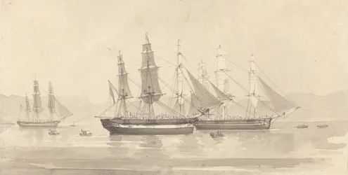 Três Navios com Rigging tipo Barque-like