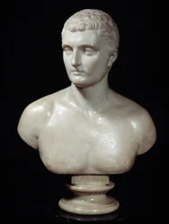 Busto de Charles Marie Bonaparte (1746-1785), pai da escultura de mármore Napoleão de Joseph Charles Marin (1759-1834) Paris do século XIX, Thiers Foundation