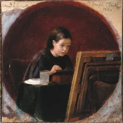 Retrato de Christina Mary Clark, c.1860 (óleo sobre tela)