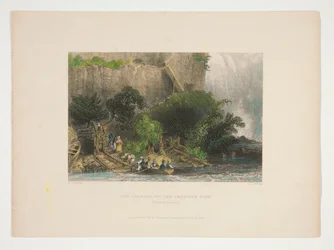 The Landing, no lado americano (Falls of Niagara), ilustração para Nathaniel Parker Willis