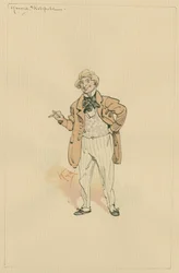 Harold Skimpole, c.1920s (caneta e tinta com wc no papel)