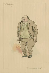 Sr. Tetterby - O Homem Assombrado e o Barganha do Fantasma, em 1920 (caneta e tinta com wc no papel)