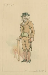 The Stranger, ou Edward Plummer - O Grilo na Lareira, c.1920s (caneta e tinta com wc no papel)