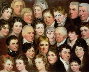 A família Harvey de Norwich, c.1820