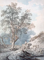 Carrinho e Cavalo (gravura em terra macia)