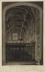 Capela de Henry VII, Abadia de Westminster, Londres (aquatint)