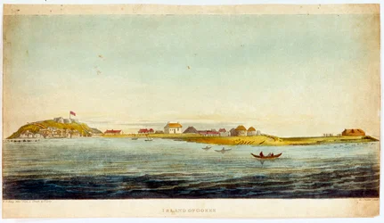 Ilha de Goree (água-tinta colorida)