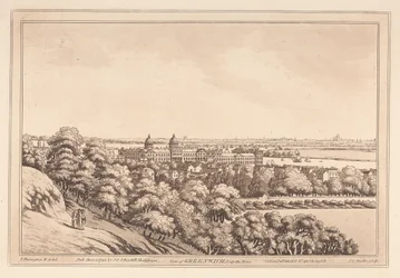 Vista de Greenwich e rio acima