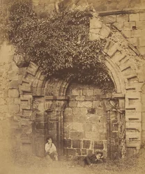 Abadia de Kirkstall. Entrada da Zona Norte, década de 1850.
