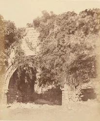 Abadia de Kirkstall. Ruínas no Lado Sul, 1850s.