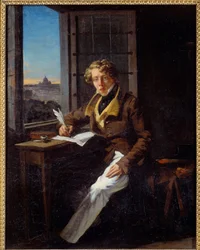 Retrato do compositor Victor Rifus (1798-1838) Pintura de Joseph Court (1797-1865) 1822 Sol. 0,46x0,37 m Rouen, musee des Beaux Arts