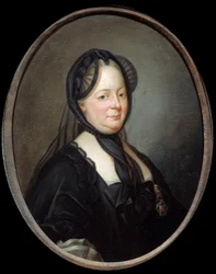 Retrato de Marie Therese da Áustria (1717-1780), Rainha Imperatriz da Hungria e Pintura Boheme de Joseph Ducreux (1735-1802) Sol do século XVIII. 0,8x0,65 m - Retrato de Maria Teresa da Áustria (1717-1780), Imperatriz Rainha da Hungria e Boémia. Pintura