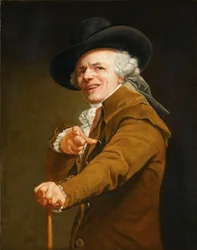 Auto-retrato do artista disfarçado de zombador, c. 1793.