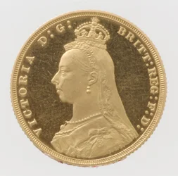 Rainha Victoria Jubilee Head prova soberana, 1887.