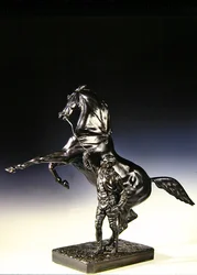The Rearing Thoroughbred and Groom (bronze)