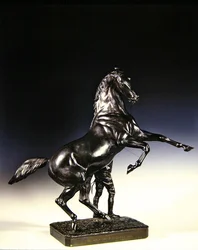The Rearing Thoroughbred and Groom (bronze)