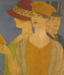 Movimento das Artes e Ofícios : Visitantes de uma exposição par Southall, Joseph Edward (1861-1944)