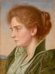 Gertrude Southall (aguarela com corante e goma-arábica, realçada com ouro)
