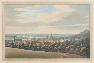Vista de Greenwich e Down the River,
1795 (aquatint)