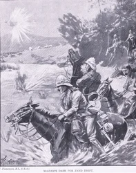 Traço de McAdams para Zand Drift, de After Pretoria: The Guerilla War publicado por Harmsworth Bros Limited, 1901