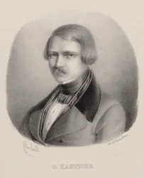 Retrato do compositor Jean-Georges Kastner 1810-1867.