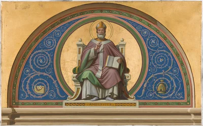 Esboço da igreja de Saint-Ambroise: Saint Ambroise, ca. 1866 (óleo sobre tela)