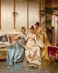 Três Belas Connoisseurs (óleo sobre tela)