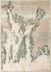 Carta da Baía de Ipswich e do Cabo Ann, costa atlântica da América do Norte